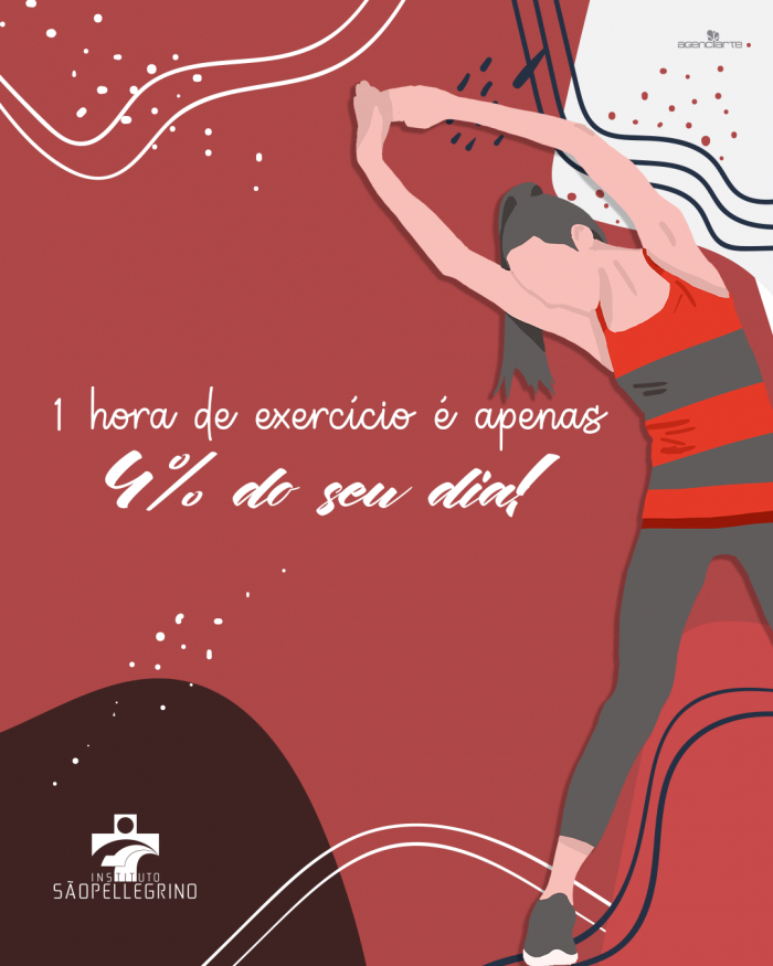 1 hora de exercício é apenas 4% do seu dia